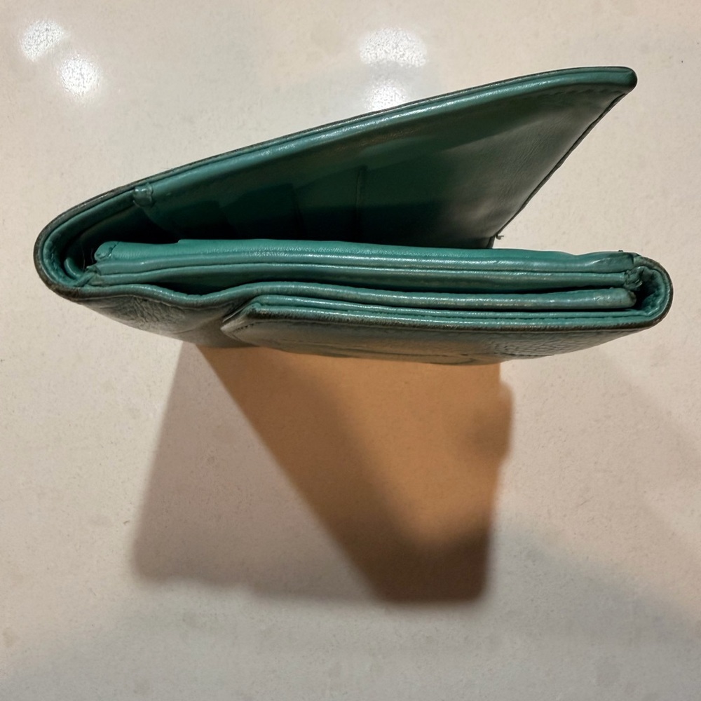 CHANEL Caviar CC Flap Wallet Teal Green - Picture 9 of 10